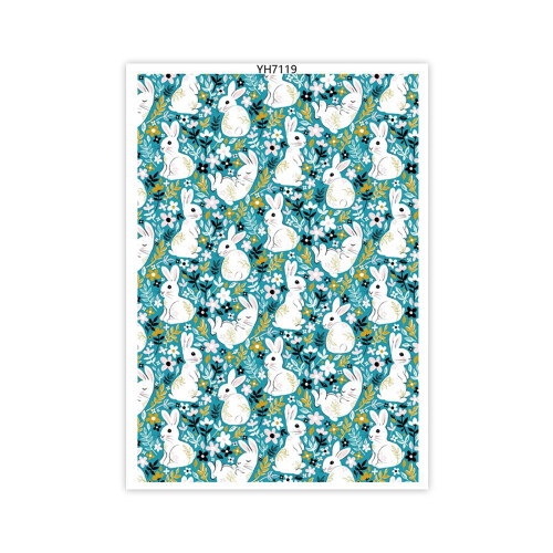 Easters Colored Eggs Clay Transfer Paper Transfer Sheets-YH7119