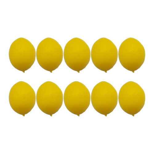 10Pcs Simulation Lemon Realistic Artificial Lemon Fruit for-M