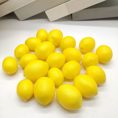 10Pcs Simulation Lemon Realistic Artificial Lemon Fruit for-M 2