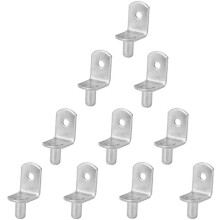 Supports pour meubles de rangement, supports d'étagères avec clips en L, revêtement nickelé pour une durabilité accrue, grande polyvalence