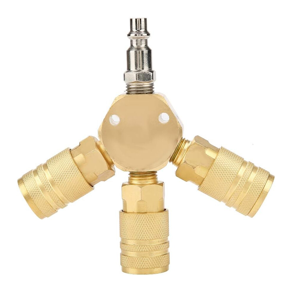 Air Splitter, Manifold Hex Style With High Corrosion Resistance For Air Compressor Hose Accessories, Quick Connect Fittings For Industrial Use 9454554425382