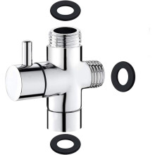 Massiv metal T-formet omskifter, flerlags forkromet finish modstår daglig korrosion, massiv messingkonstruktion sikrer holdbarhed, opgradering af