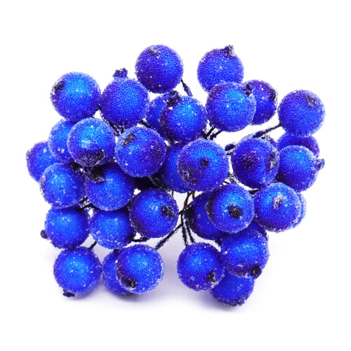 40Pcs Artificial Berries Sprigs Decors Berries for-royal blue