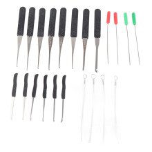 Kit profissional de chaveiro: Inclui agulhas para confecção de bijuterias com orifício grande para facilitar a passagem da linha, 1 conjunto de 12