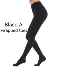 Ondoorzichtige warme panty voor dames, fleecegevoerde thermische panty met elastische tailleband voor koud weer, zachte legging met voetjes voor
