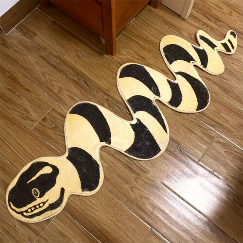 Cotton Snake Patterned Area Rug for Bedrooms and Kitchens-L 2