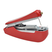 Small Sewing Machine Handheld Sewing Machine Manual Sewing-Red