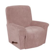 Recliner Chair Cover with Full Coverage Design, Velvet Stretching Fabric Recliner Slipcover with Elastic Bottom, PERFECT FIT for Standard Sofa Sizes,