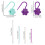 1 Set Stitching Markers with Sewing Needle Knitting Markers Yarn 4