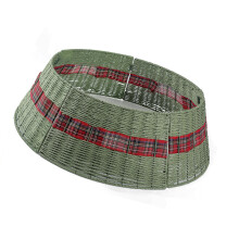Functional Wicker Christmas Tree Skirt-Pack of 5 green pape
