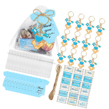 6/20Pcs Baby Feet Keychains Metal Keychain-20 lake blue install