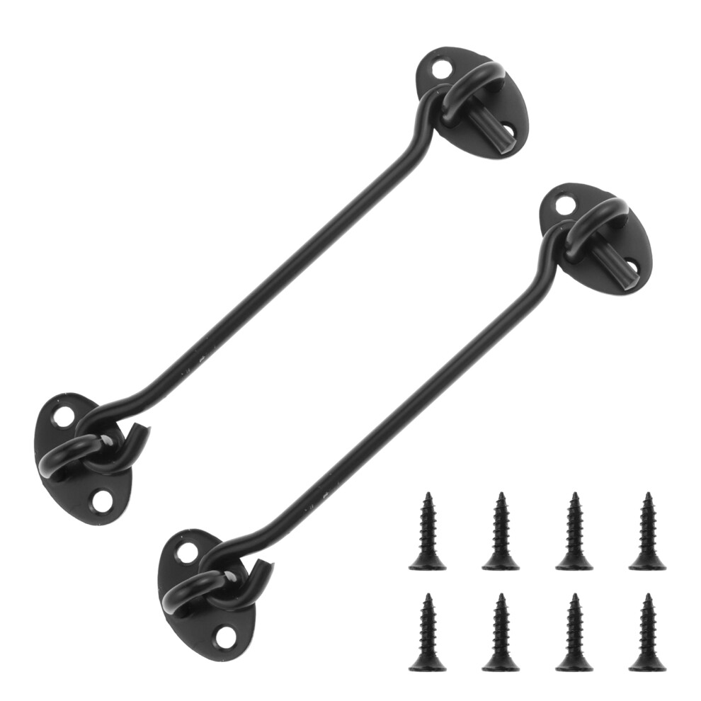 Hook And Eye Latch For Barn Door, Heavy Duty Stainless Steel Gate Latch Rustproof Durable Non-Fading, Upgraded Door Latch Design With Optimal Curvatur 9454554437149