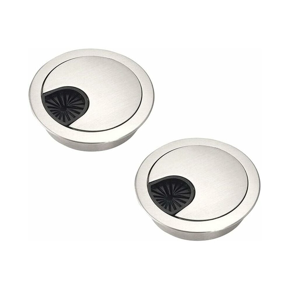 Metal Desk Grommet For Cable Organization, Cable Management Cord Hole Cover With Dust Shield Brush Design, Wire Grommet For Computer Office Desk Furni 9454554423425