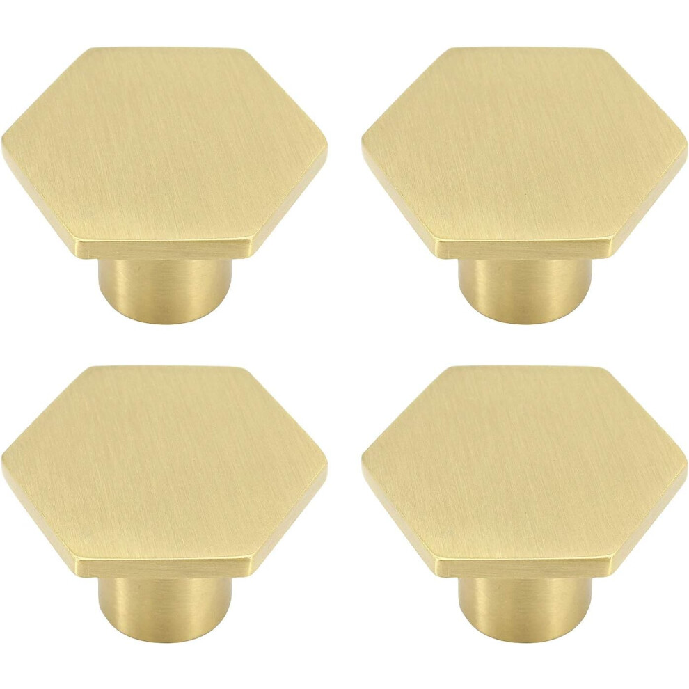 Heavy Brass Material Cabinet Knob And Pulls, Solid Brass Knobs For Furniture Decor Upgrade, Modern Hexagonal Design Ensures Sturdy And Durable Perform 9454554448688
