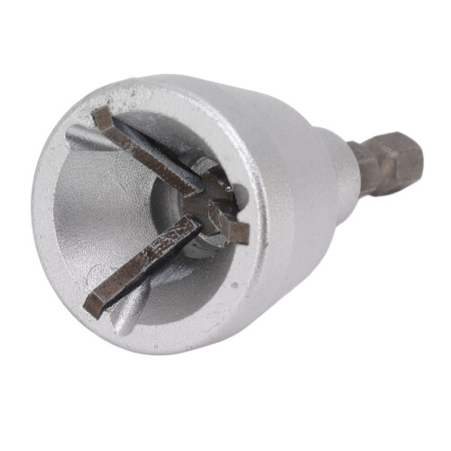 Deburring External Chamfer Tool for Metal Surfaces, Bolt Thread Repair Tool with Quick Release Hex Shank, External Chamfer Tool Bit for Stainless Stee 2