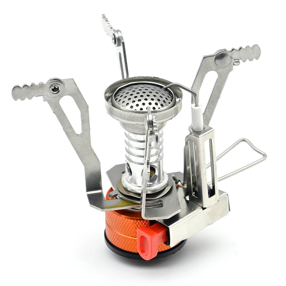 Portable Camping Stove With Piezo Ignition, Ultralight Backpacking Stove For Hiking And Outdoor Adventures, Compact And Efficient Gas Stove With Adjus 9155353468845