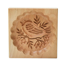 Glad houten bakgereedschap, koekjespers met ingewikkelde patronen, gemakkelijk los te maken deegvorm, slijtvast en duurzaam.