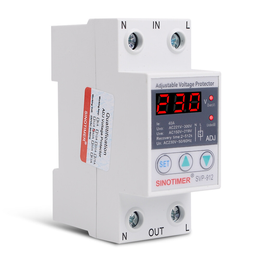 Intelligent Voltage Protector For Electrical Devices, Overcurrent Protection Automatic Recovery With Adjustable Voltage Current Protector, High-Qualit 9454554425825