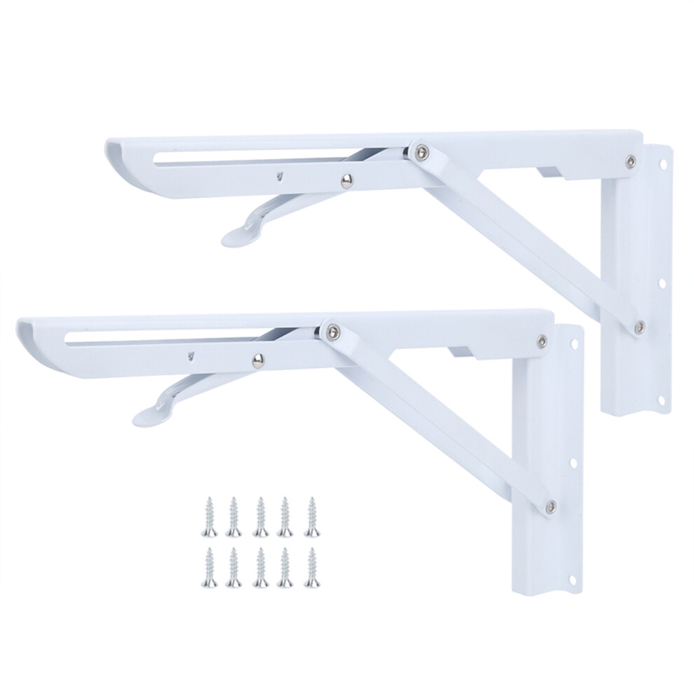 Wall Mounted Folding Shelf Brackets Sturdy L Shaped Heavy Load Support For Tables Benches Durable Cold Rolled Steel Construction Leak Proof Space Savi 9454554417561