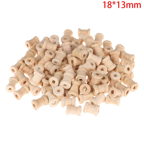100 Pcs Wood Spool for Craft Handmade Project-Extra small spool 2