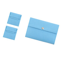 Travel Friendly Circular Needle Pouch Felt Craft-Sky Blue