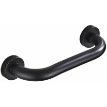 Maniglione di supporto nero opaco da 30 cm, in alluminio aerospaziale con maniglia a scomparsa, ausilio per la mobilità in bagno e in cucina.