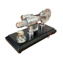 Motor Stirling de ar quente para projetos científicos, gerador de eletricidade com conversão de energia térmica em mecânica, modelo educacional
