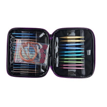 3.0mm-10mm Aluminum Circular Knitting Needle with Zippered Case