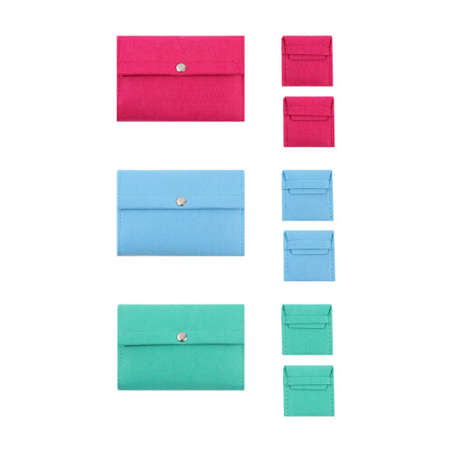 Travel Friendly Circular Needle Pouch Felt Craft-Sky Blue 1