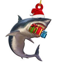 Shark Shaped Christmas Ornament for Home Car Stylish-Style 2