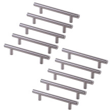 Schrankgriffe aus gebürstetem Nickel, hohle Edelstahlgriffe für breite Kompatibilität, ideal für Küchen- und Esszimmerschränke (10er-Set)