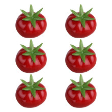 6Pcs Realistic Simulation Vegetable Kitchen-whole red tomatoes