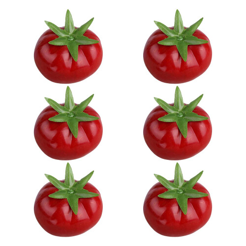 6Pcs Realistic Simulation Vegetable Kitchen-whole red tomatoes
