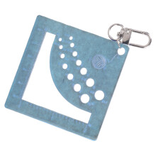 Acrylics Knitting Gauge Ruler with Keychain Clip Knitting-2