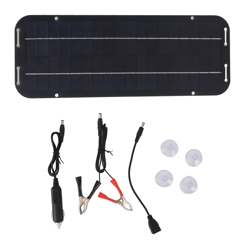Portable Solar Panel Charger Versatile Application High Efficiency Solar Powered Battery Maintenance System 6W Polycrystalline Silicon Universal Socke 9454554436128