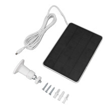 Solpanel för säkerhetskamera, högeffektiv monokristallin kiselpanel för laddningsbara batterikameror, kontinuerlig strömförsörjning, justerbar