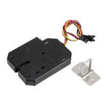 Elektromagnetisches Schrankschloss, hochwertiges 12V/2A-Schloss mit selbstelastischem Design für verschiedene Anwendungen (Schwarz)
