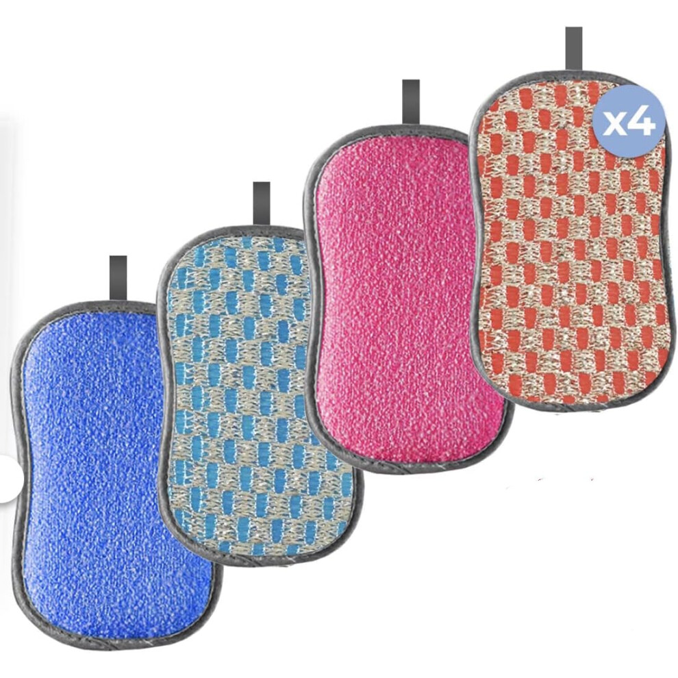 User Friendly Dishwashing Sponges, Dual Sided For Versatile Cleaning, Ergonomic Design For Comfortable Grip And Efficient Cleaning 9155353488904