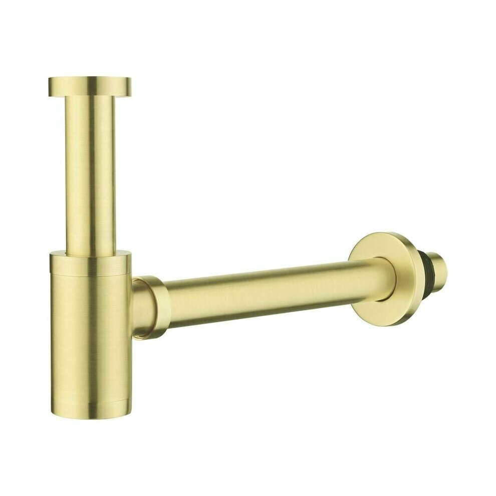 Round P Trap For Basins, Easy Installation Facilitates Quick Setup, Adjustable Height Offers Flexibility, Solid Brass & Silicone Ensure Durability, Br 9135470986705