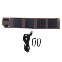 Stație electrică portabilă: Panouri monocristaline pliabile într-un încărcător solar portabil durabil și impermeabil, oferind o eficiență