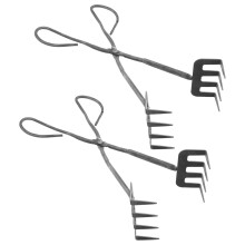 2Stk. Zangen Für BBQ, Holzkohle, Nägel, Maronen – Ergonomisch