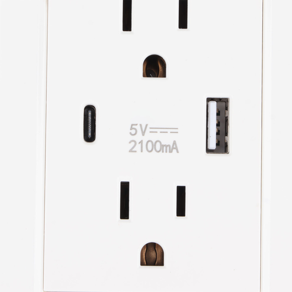 Etl Listed Wall Outlet With Smart Protocol Recognition, Safety And Durability Design Using Fire-Resistant Materials, Quick & Easy Installation In Stan 9454554459561