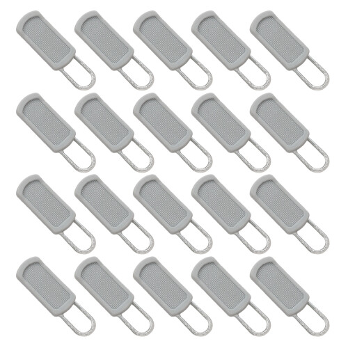 20Pcs Removable Zippers Pull Replacement Detachable-grey