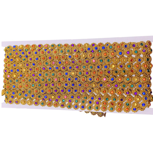 Multiuse Rhinestones Chain Trim Tape Clothing Accessory-gold