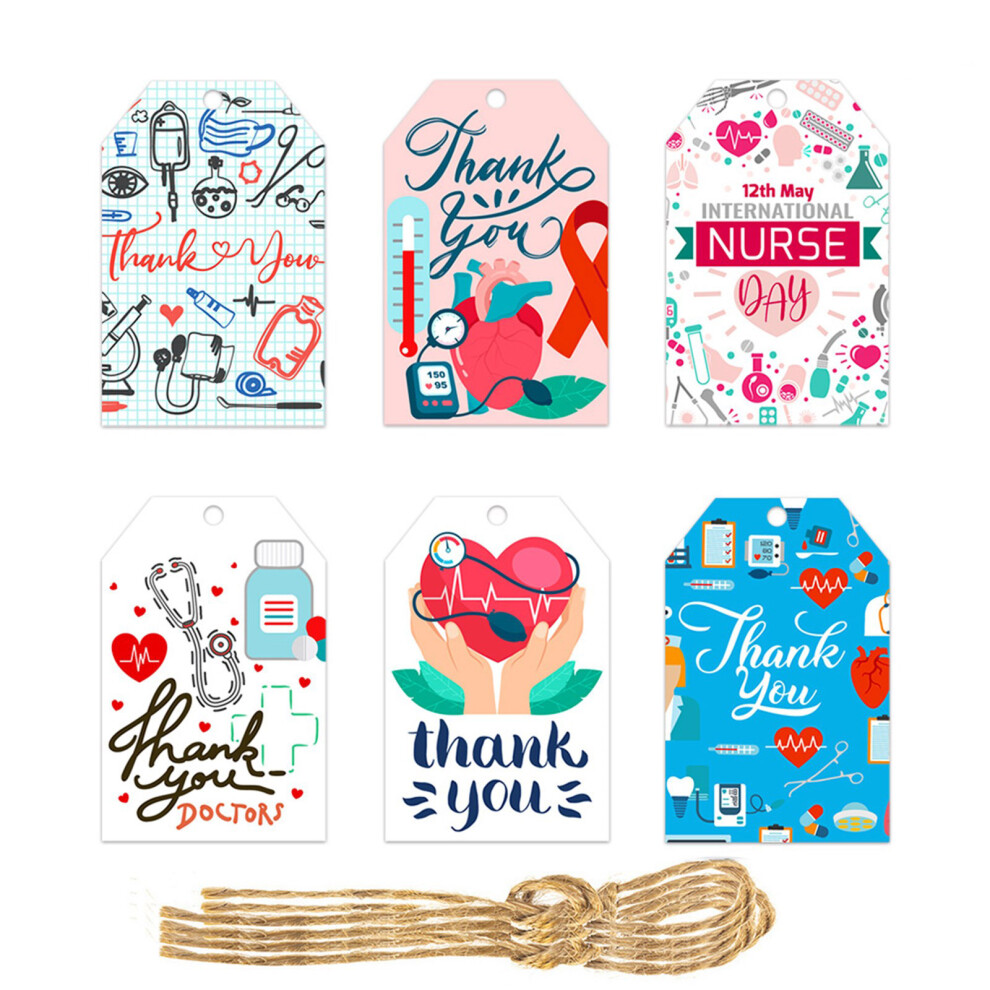 60Pcs Decorative Thank You Labels Hanging Pendant for-Style 3