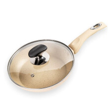 Padella antiaderente Maifan in pietra con manico ergonomico per piani cottura a induzione, gas e per uso domestico in cucina, padella per bistecche
