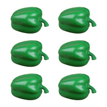 6Pcs Realistic Artificial Vegetable Models-Green bell pepper