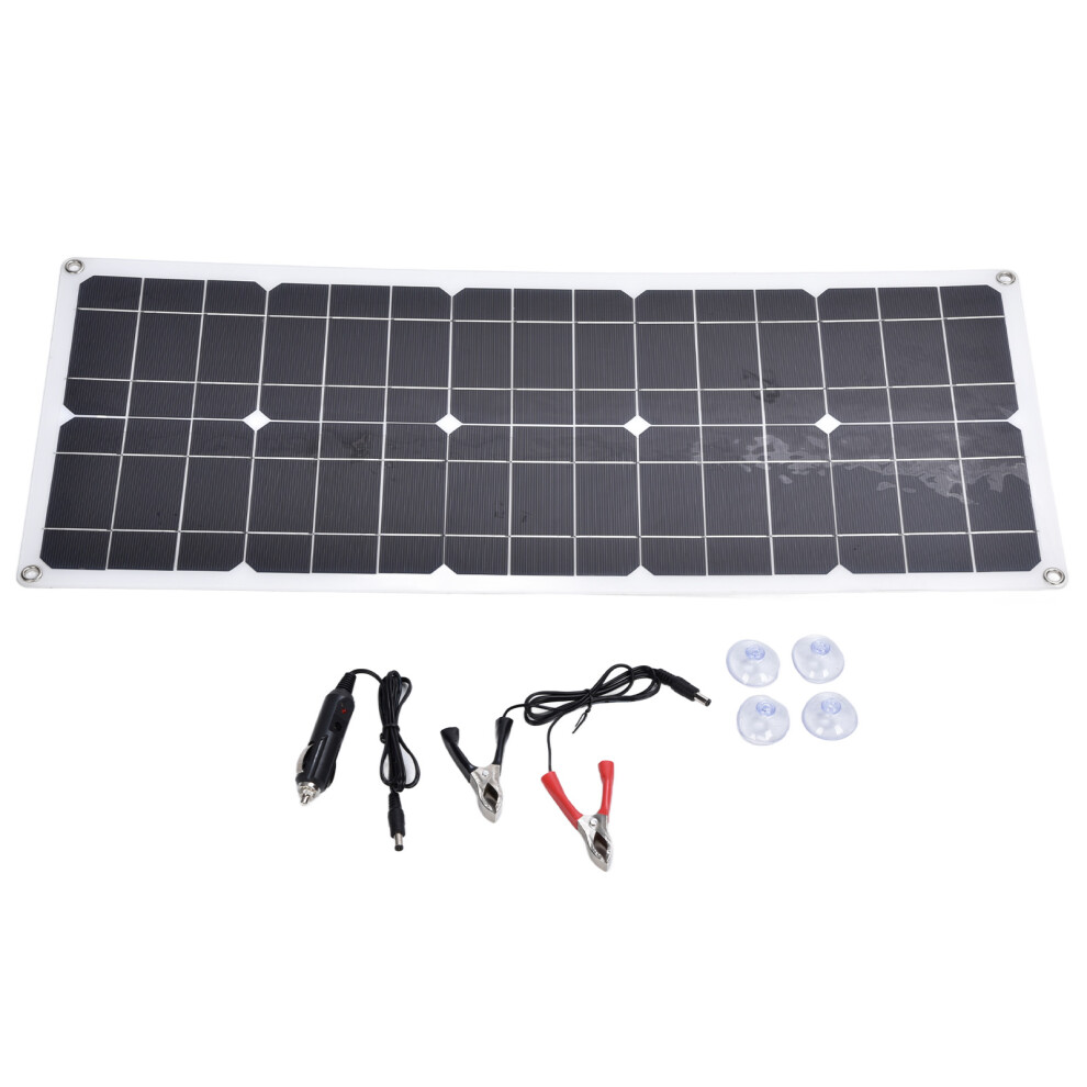 Monocrystalline Solar Panel, Prevent Reverse Charging Built-In Diode Crocodile Clip For Off-Grid Solar Kit, High Efficiency Conversion Environmental P 9454554433813