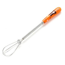 Montalatte manuale, frusta manuale in acciaio inox con manico in ceramica, utensile da cucina resistente alla corrosione per sbattere le uova e