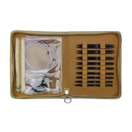 9Pairs Interchangeable Circular Knitting Needle Set with